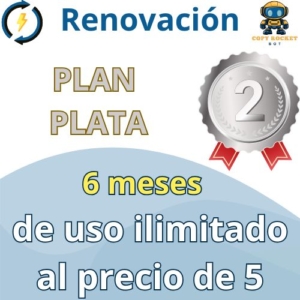🥈 Plan Plata – 6 meses (paga 5, disfruta 6)